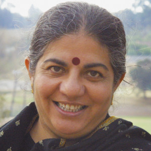 Vandana Shiva at the People's Earth Summit in Johannesburg, South Africa.